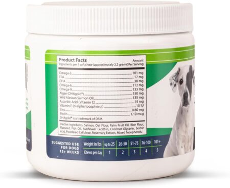 Nutri Bites Soft Chew Dog Treats Skin & Coat 120ct
