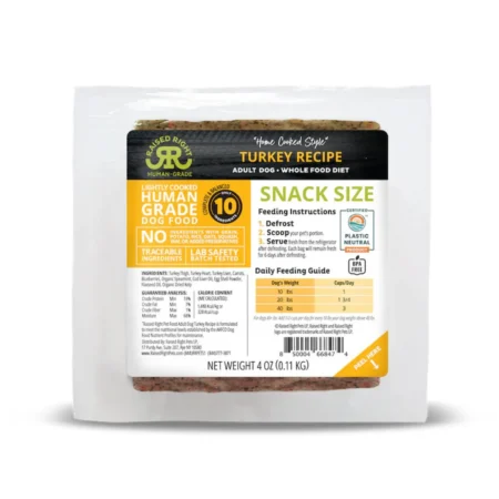Raised Right Human-Grade Chicken Dog Food Meal 4oz
