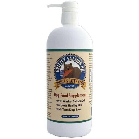 Grizzly Salmon Oil All-Natural Dog Food Supplement 8oz